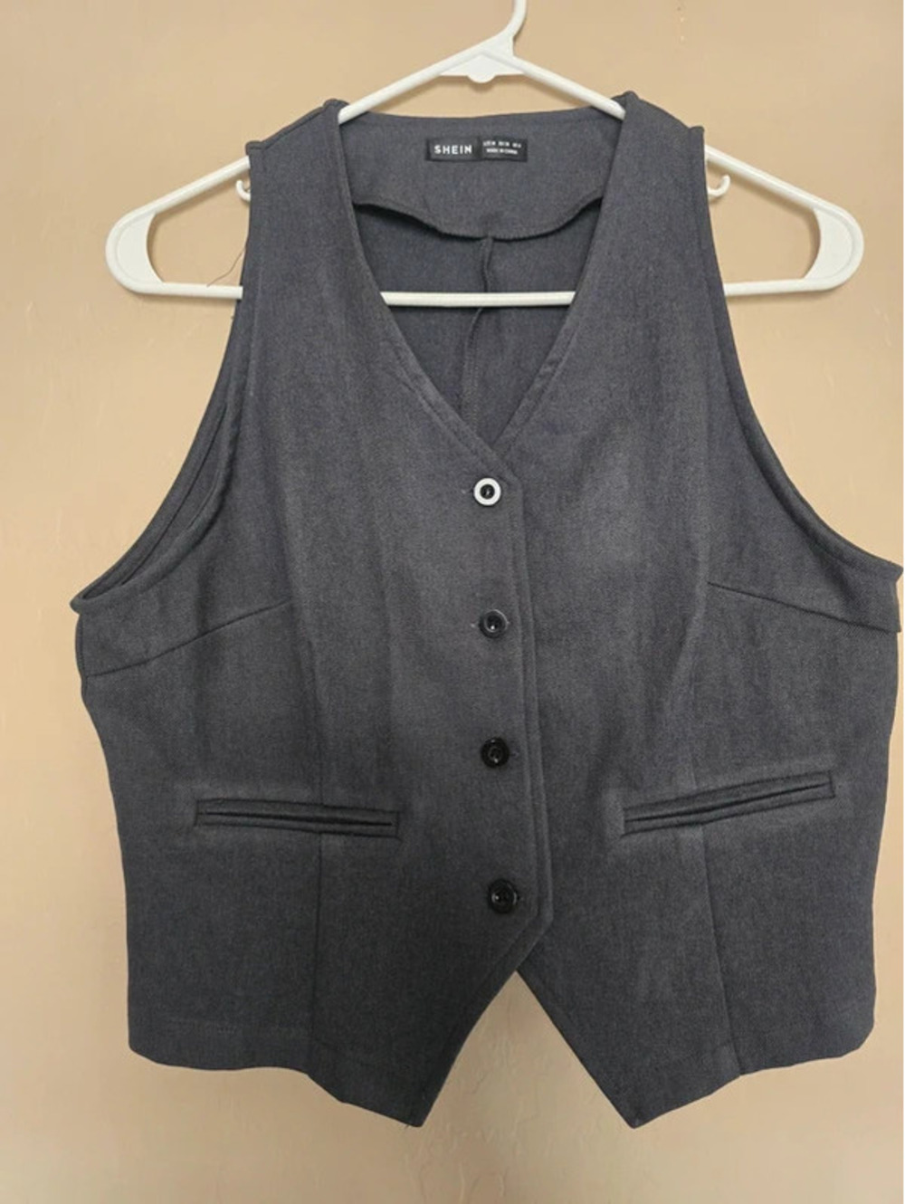SHEIN gray vest with pockets